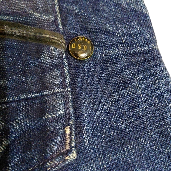 G STAR Raw Jeans Men's Button Fly Size 34 X 32 Boot Cut Straight Leg Denim - Picture 10 of 13